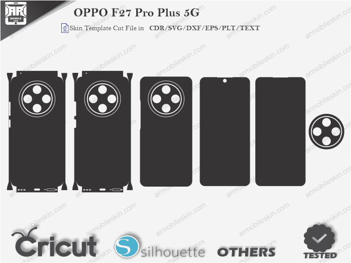 OPPO F27 Pro Plus 5G Skin Template Vector