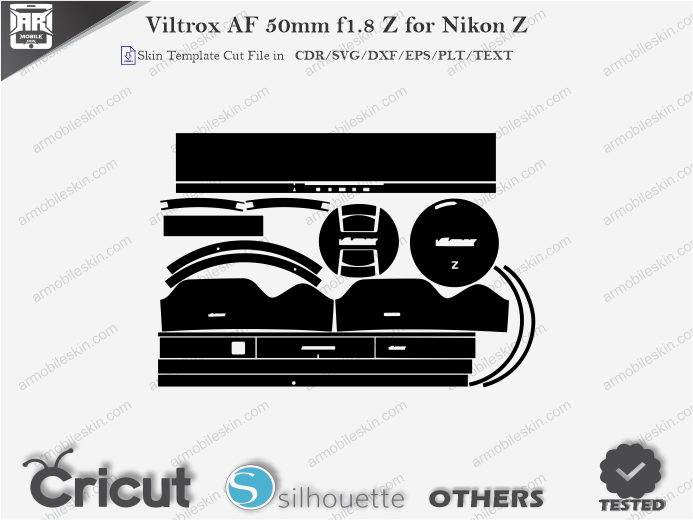 Viltrox AF 50mm f1.8 Z for Nikon Z Skin Template Vector