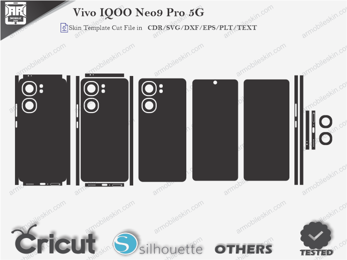 Vivo IQOO Neo9 Pro 5G Skin Template Vector