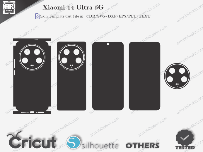 Xiaomi 14 Ultra 5G Skin Template Vector