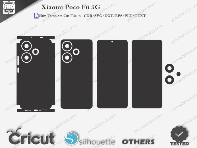 Xiaomi Poco F6 5G Skin Template Vector