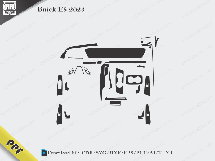 Buick E5 2023 Interior PPF Cut Template Vector