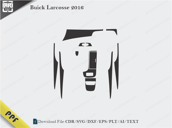 Buick Larcosse 2016 Interior PPF Cut Template Vector