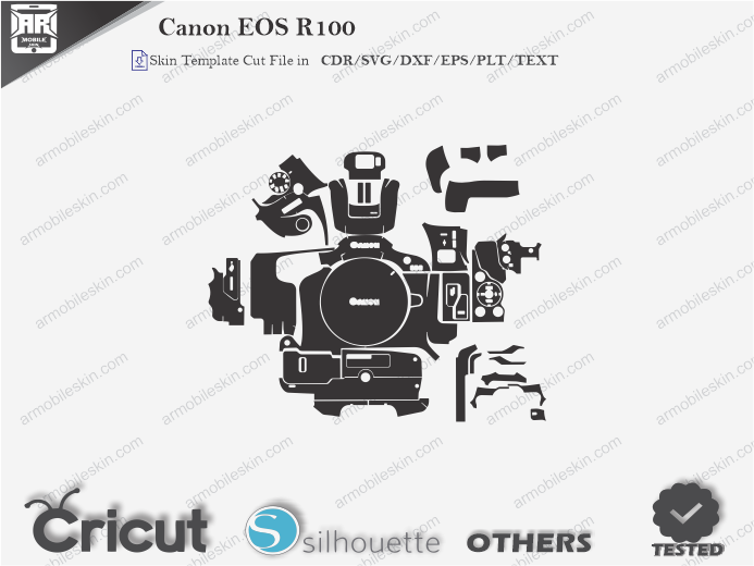 Canon EOS R100 Skin Template Vector Cut FIle