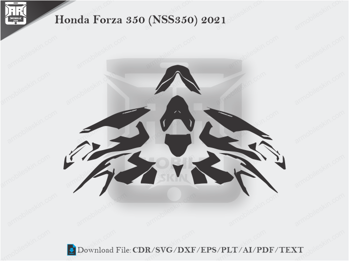 Honda Forza 350 (NSS350) 2021 Wrap Cut Template