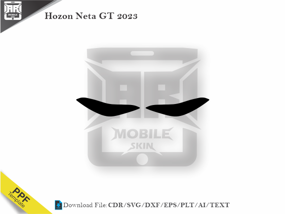 Hozon Neta GT 2023 Car Headlight Cutting Template