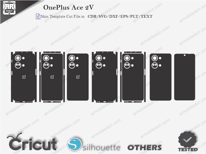OnePlus Ace 2V Skin Template Vector