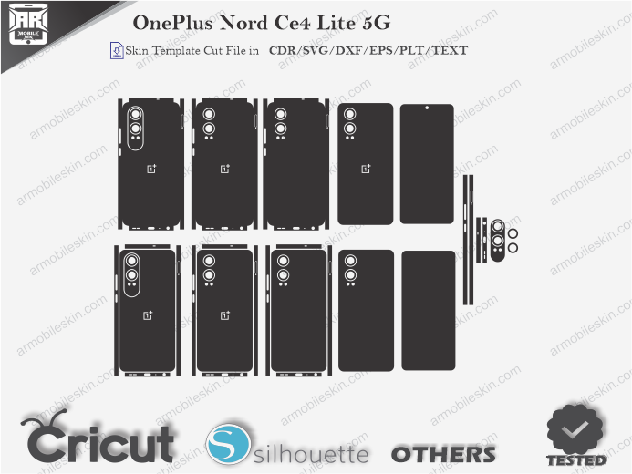 OnePlus Nord Ce4 Lite 5G Skin Template Vector