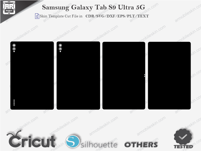 Samsung Galaxy Tab S9 Ultra 5G Skin Template Vector