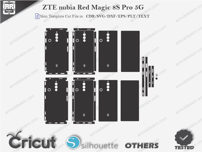 ZTE nubia Red Magic 8S Pro 5G Skin Template Vector