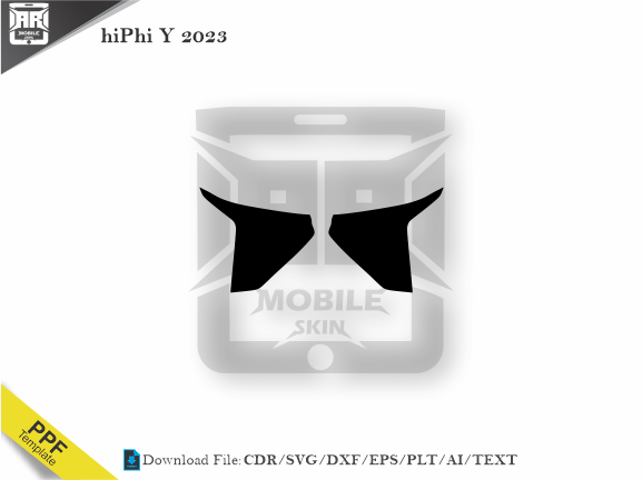 hiPhi Y 2023 Car Headlight Cutting Template