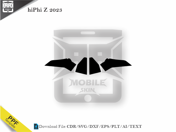 hiPhi Z 2023 Car Headlight Cutting Template
