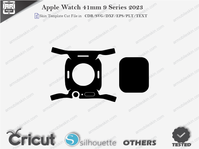 Apple Watch 41mm 9 Series 2023 Skin Template Vector