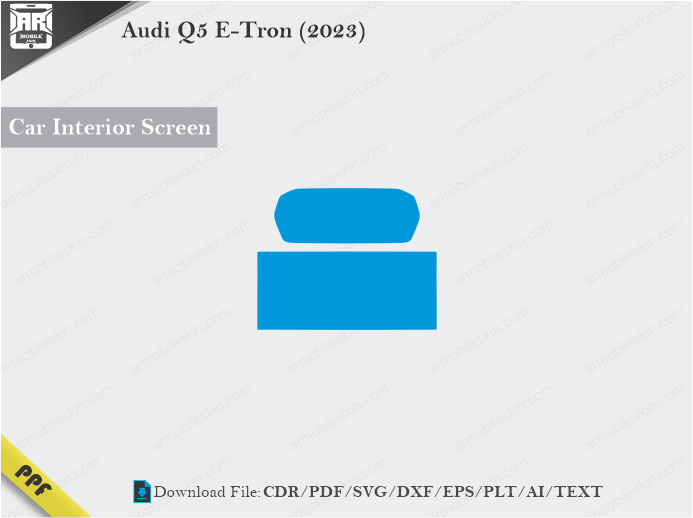 Audi Q5 E-Tron (2023) Car Screen Cutting Template Vector