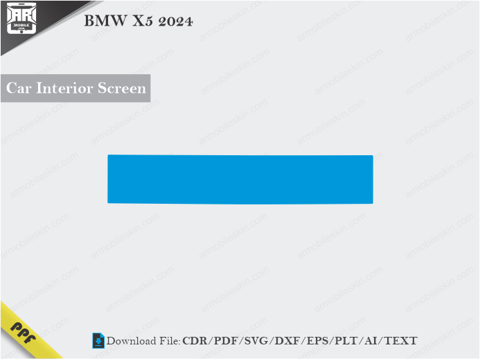 BMW X5 2024 Car Screen Cutting Template Vector