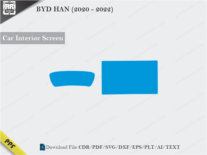 BYD HAN (2020 – 2022) Car Screen Cutting Template Vector