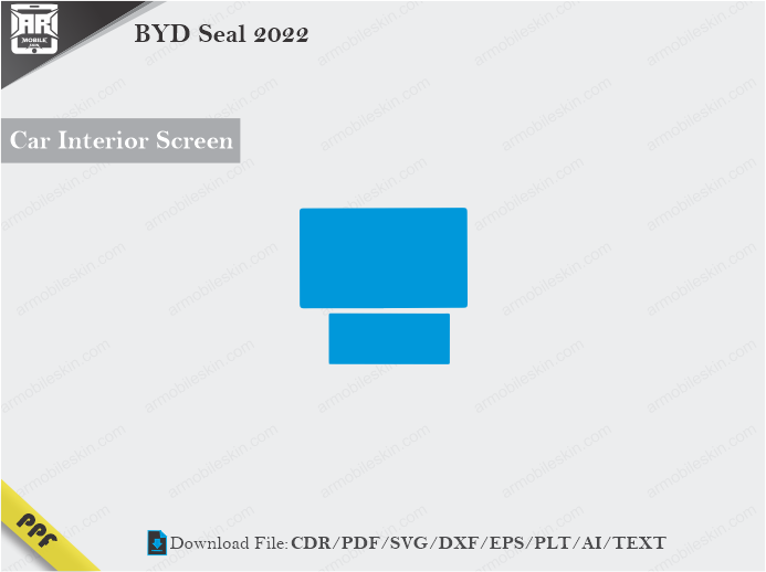 BYD Seal 2022 Car Screen Cutting Template Vector