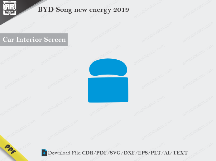 BYD Song new energy 2019 Car Screen Cutting Template Vector