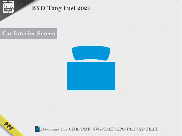 BYD Tang Fuel 2021 Car Screen Cutting Template Vector