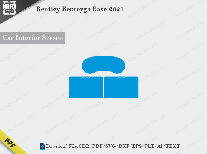 Bentley Benteyga Base 2021 Car Screen Cutting Template Vector