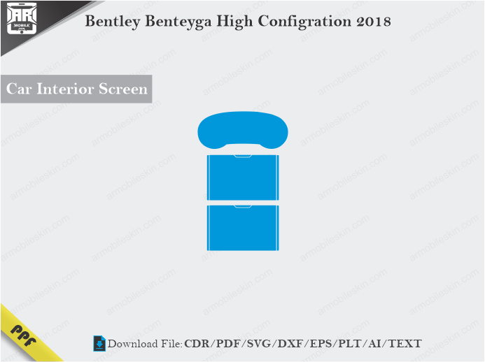 Bentley Benteyga High Configration 2018 Car Screen Cutting Template Vector