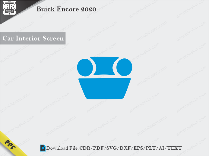 Buick Encore 2020 Car Screen Cutting Template Vector