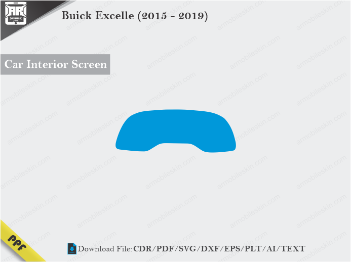 Buick Excelle (2015 – 2019) Car Screen Cutting Template Vector