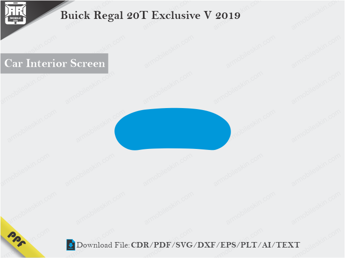 Buick Regal 20T Exclusive V 2019 Car Screen Cutting Template Vector