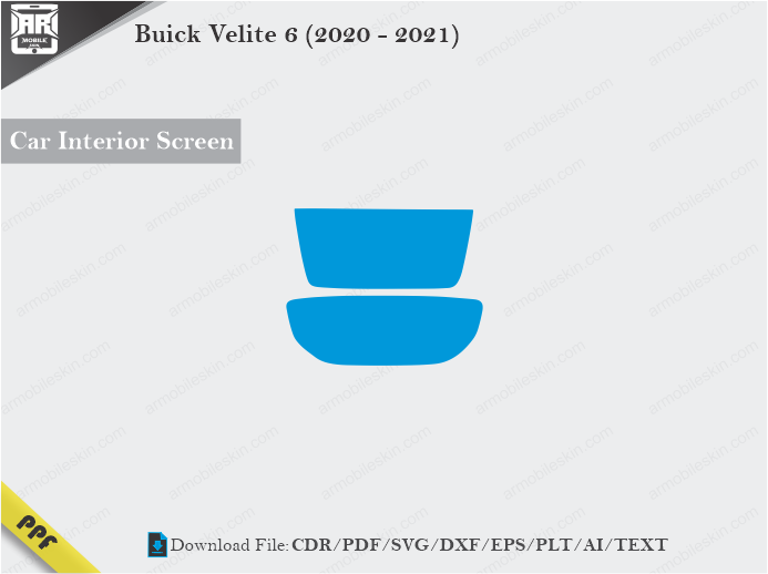 Buick Velite 6 (2020 – 2021) Car Screen Cutting Template Vector