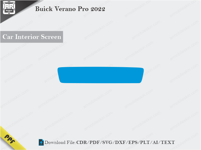 Buick Verano Pro 2022 Car Screen Cutting Template Vector