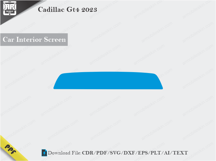 Cadillac Gt4 2023 Car Screen Cutting Template Vector