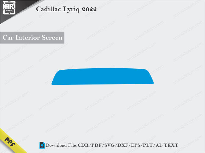 Cadillac Lyriq 2022 Car Screen Cutting Template Vector