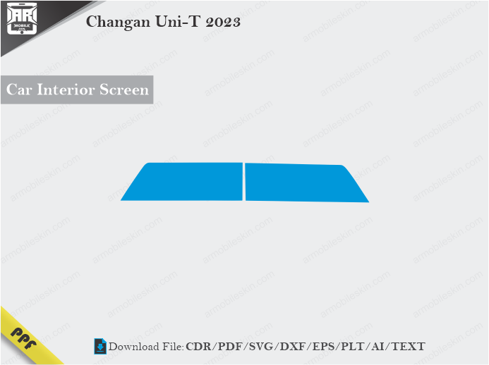 Changan Uni-T 2023 Car Screen Cutting Template Vector