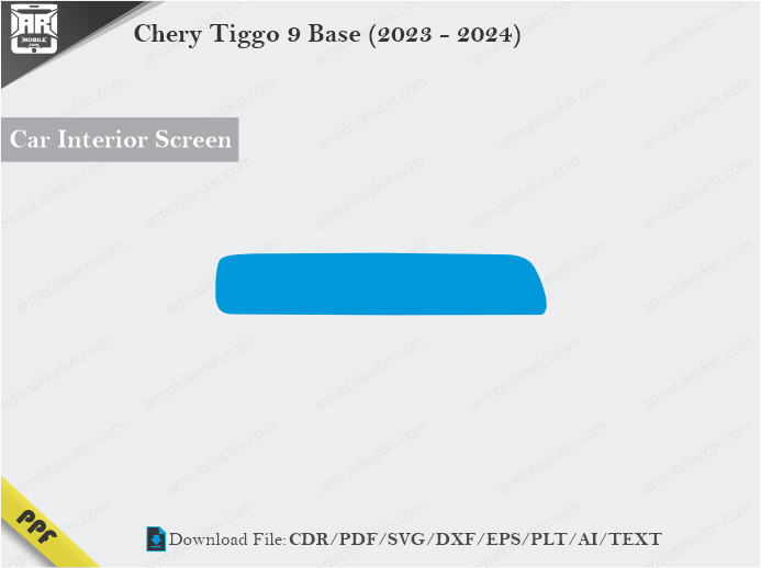 Chery Tiggo 9 Base (2023 – 2024) Car Screen Cutting Template Vector