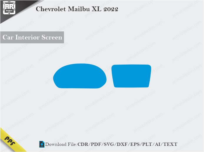 Chevrolet Mailbu XL 2022 Car Screen Cutting Template Vector