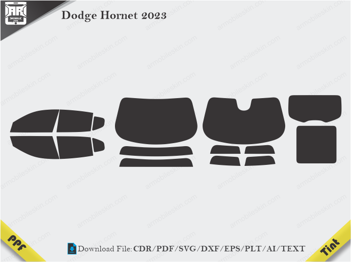 Dodge Hornet 2023 Tint Film Cutting Template