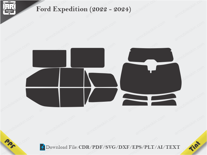 Ford Expedition (2022 – 2024) Tint Film Cutting Template