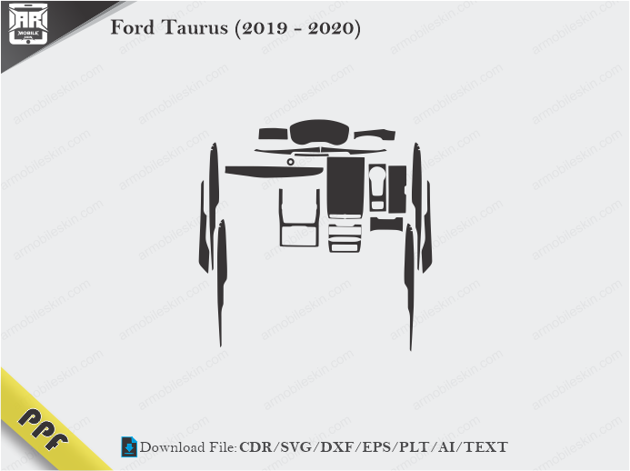 Ford Taurus (2019 – 2020) Interior PPF Cut Template Vector