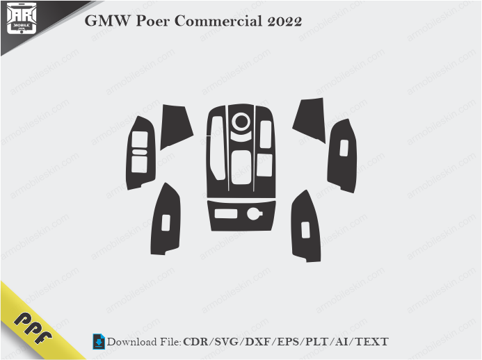 GMW Poer Commercial 2022 Interior PPF Cut Template Vector