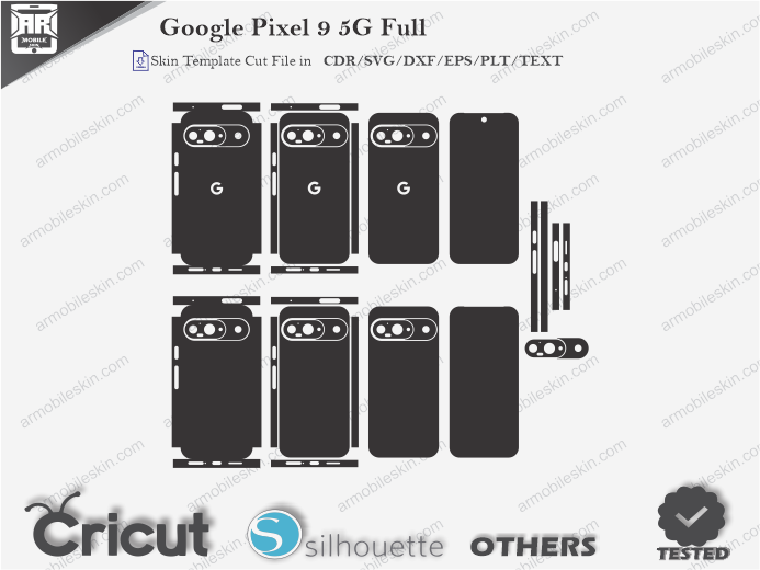 Google Pixel 9 5G Skin Template Vector