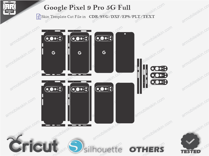 Google Pixel 9 Pro 5G Full Skin Template Vector