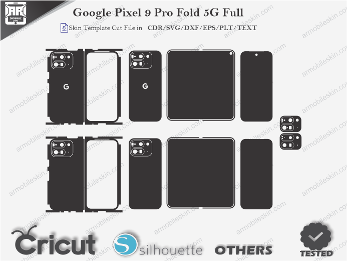 Google Pixel 9 Pro Fold 5G Full Skin Template Vector