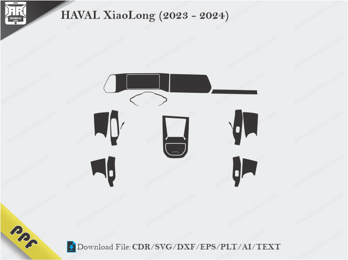 HAVAL XiaoLong (2023 – 2024) Interior PPF Cut Template Vector