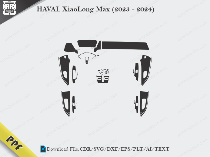 HAVAL XiaoLong Max (2023 – 2024) Interior PPF Cut Template Vector