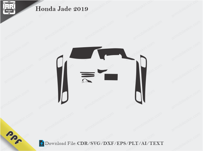 Honda Jade 2019 Interior PPF Cut Template Vector