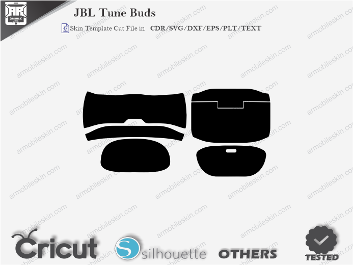 JBL Tune Buds Skin Template Vector