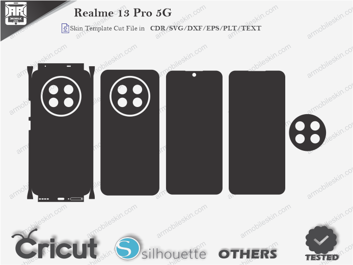 Realme 13 Pro 5G Skin Template Vector