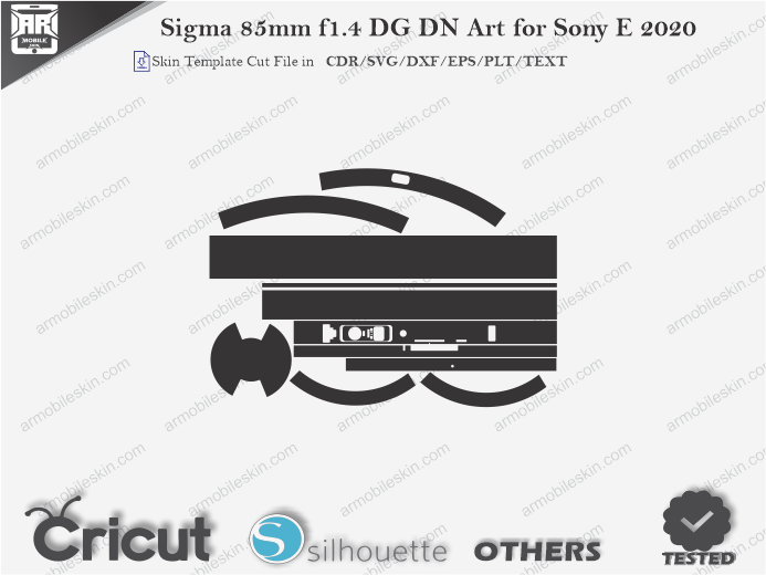 Sigma 85mm f1.4 DG DN Art for Sony E 2020 Skin Template Vecotr