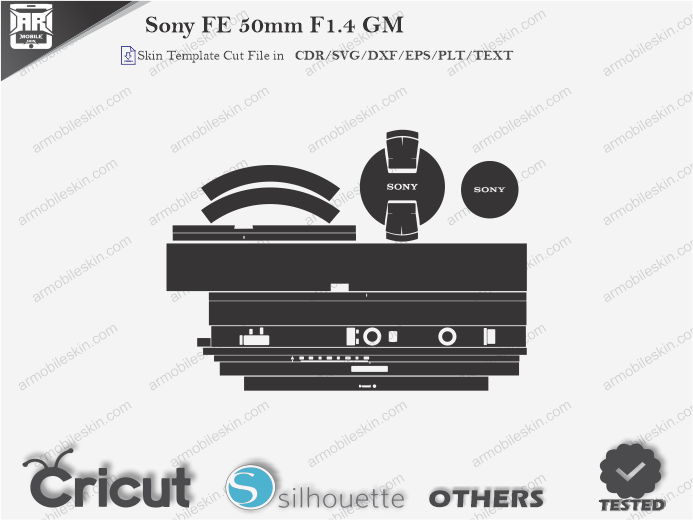 Sony FE 50mm F1.4 GM Skin Template Vecotr