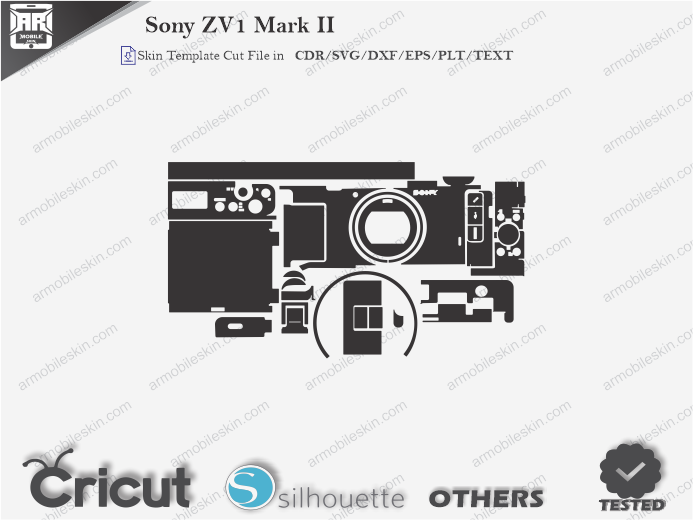 Sony ZV1 Mark II Skin Template Vecotr